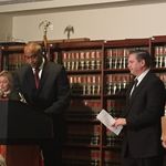 U.S. Attorney Robert Capers describes the charges (Rebecca Fishbein / Gothamist)